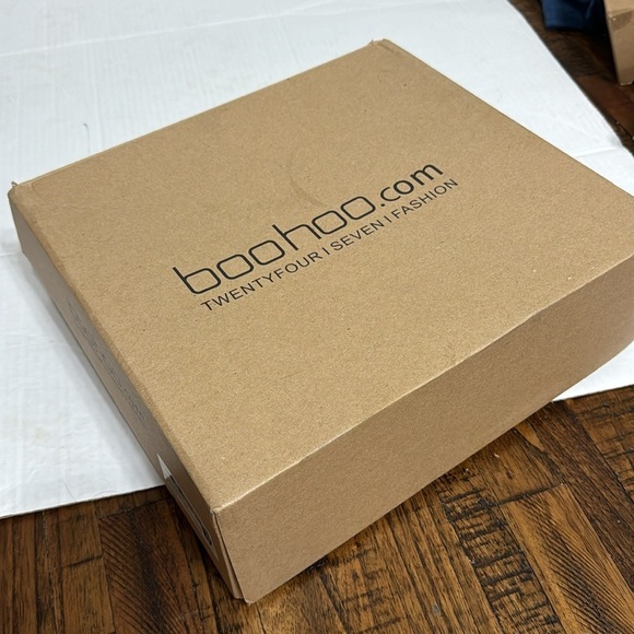 Boohoo ankle booties High Heel Sock Boots Wide fit size US 10      EU 41 or UK 8 - Picture 15 of 16